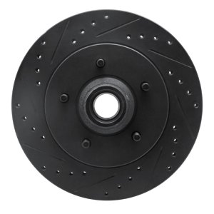 Ford Expedition Brake Rotor (1) - Front Left - R1 Concepts - Drilled & Slotted - Black - `97-`00